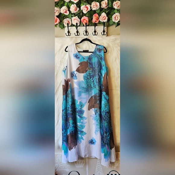 Temptation Italy Italian Florals Lined Swing Dress - Picture 1 of 8